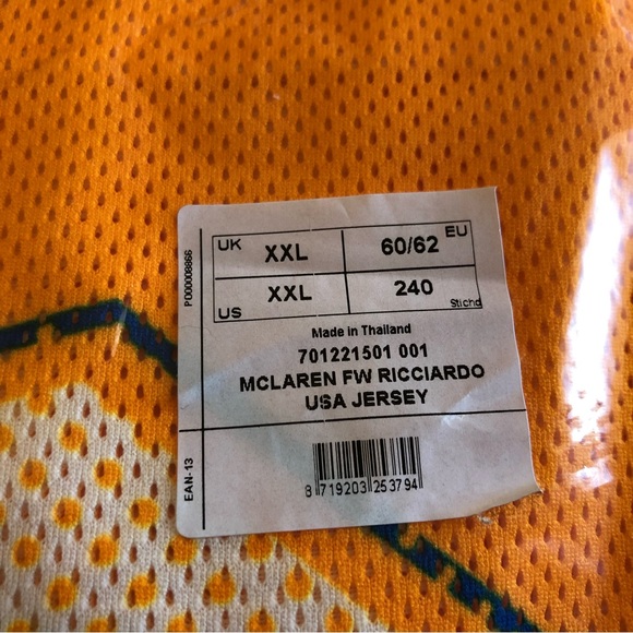 Daniel Ricciardo McLaren US GP Jersey XXL Formula 1 F1 - Picture 8 of 11